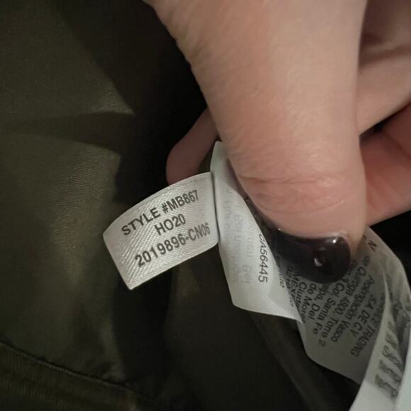 Madewell Hybrid Sherpa Jacket Olive Green Button Front Shacket Size XL - Picture 9 of 10